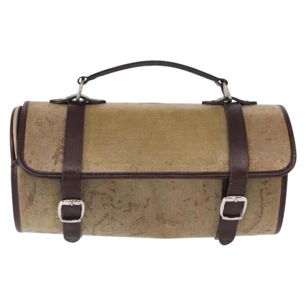Chanel Coated Canvas Handbag Beige